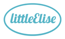 Logo Blanc de Little Elise, peinture enfant et kit peinture arc en ciel