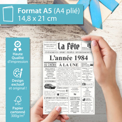 Carte anniversaire année 1984